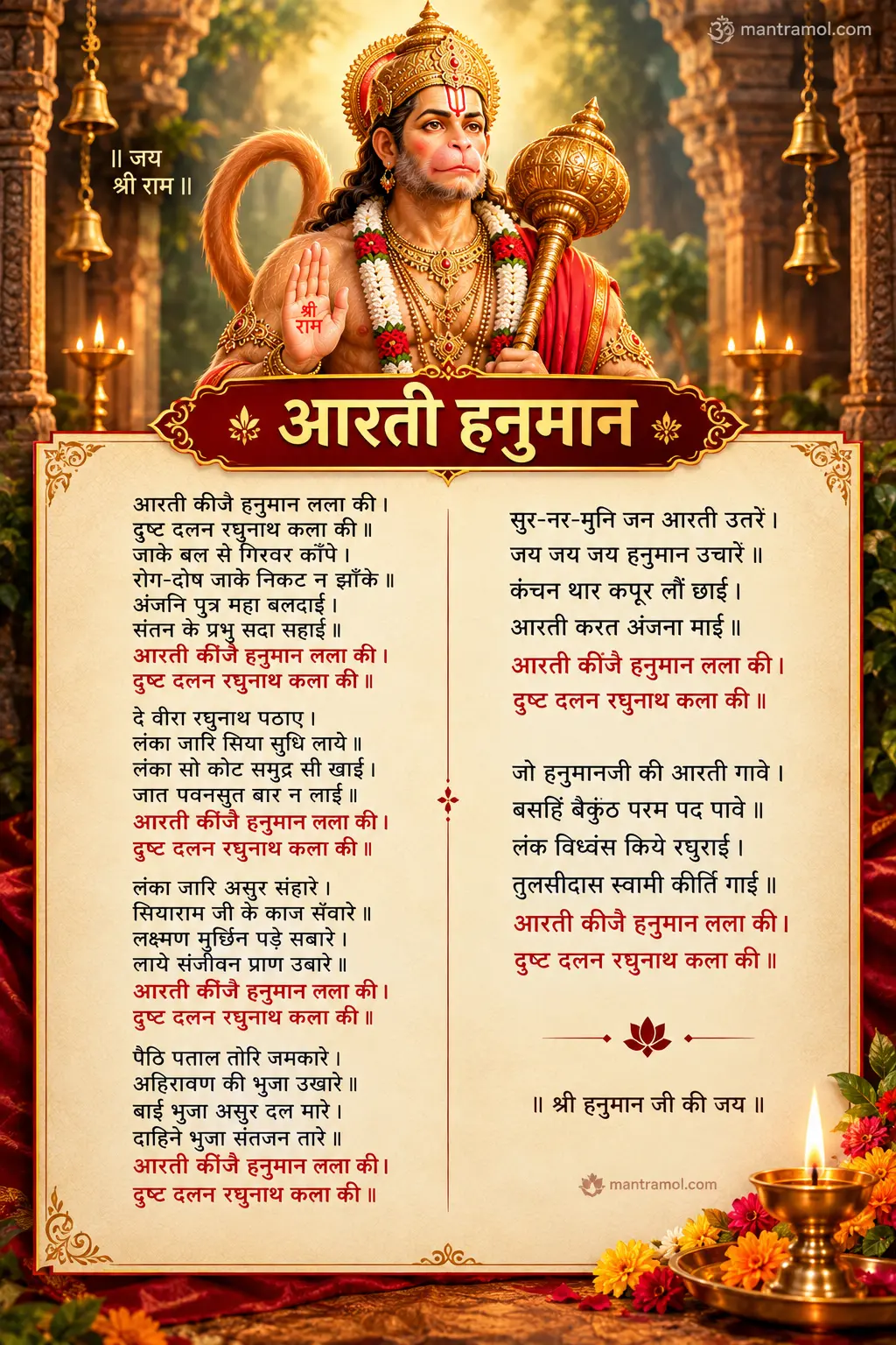 हनुमान जी की आरती MANTRAMOL
